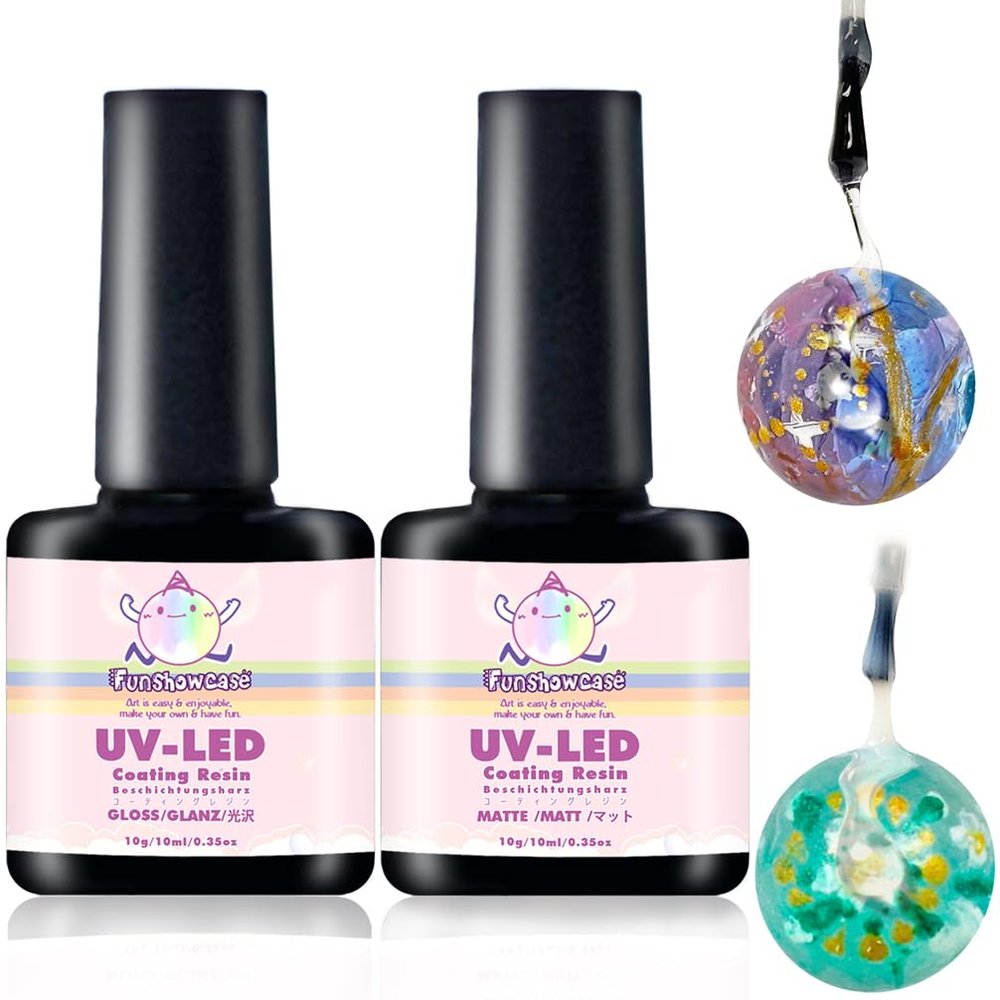 Coating UV Resin Gloss Set with Brush