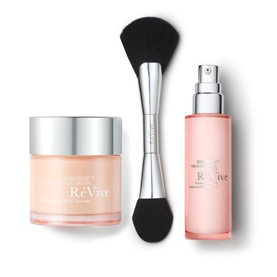 RVive - Fermitif Neck Serum & Neck Cream Duo - Includes Renewal Cream (2.5 Oz) & Firming Serum (1.7 Oz) & Dual End Applicator Brusch