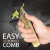 Cutting Edge T-Blade Trimmer for Men, T-Blade Precision Beard Trimmer, Bump Free and Hypoallergenic Titanium Gold Blades, 4 Guide Combs, Rechargeable, Precision Trimmer to Detail, Outline, & Fade view 3