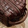 Two's Company Chestnut Woven Leather Dopp Kit Assorted 2 Patterns view 2