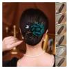 NinthAvenue Basics Hand Embroidered Flowers Deft Bun Maker Hand Embroidered Hair Bun Rollers Hair Bun Clip Hair Bun Rollers for Long Thick Hair Accessories for Women Girls(8PCS) view 2