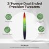 F.A.R.A.H Z-Tweeze Professional Stainless Steel Dual Ended Precision Tweezers Slanted and Pointed Tips (Africa) view 3