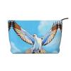 FoRes Seagulls in flight Corduroy Makeup Bag  Cosmetic & Toiletry Organizer  Versatile Purse Zipper Pouch for Makeup Accessories view 1