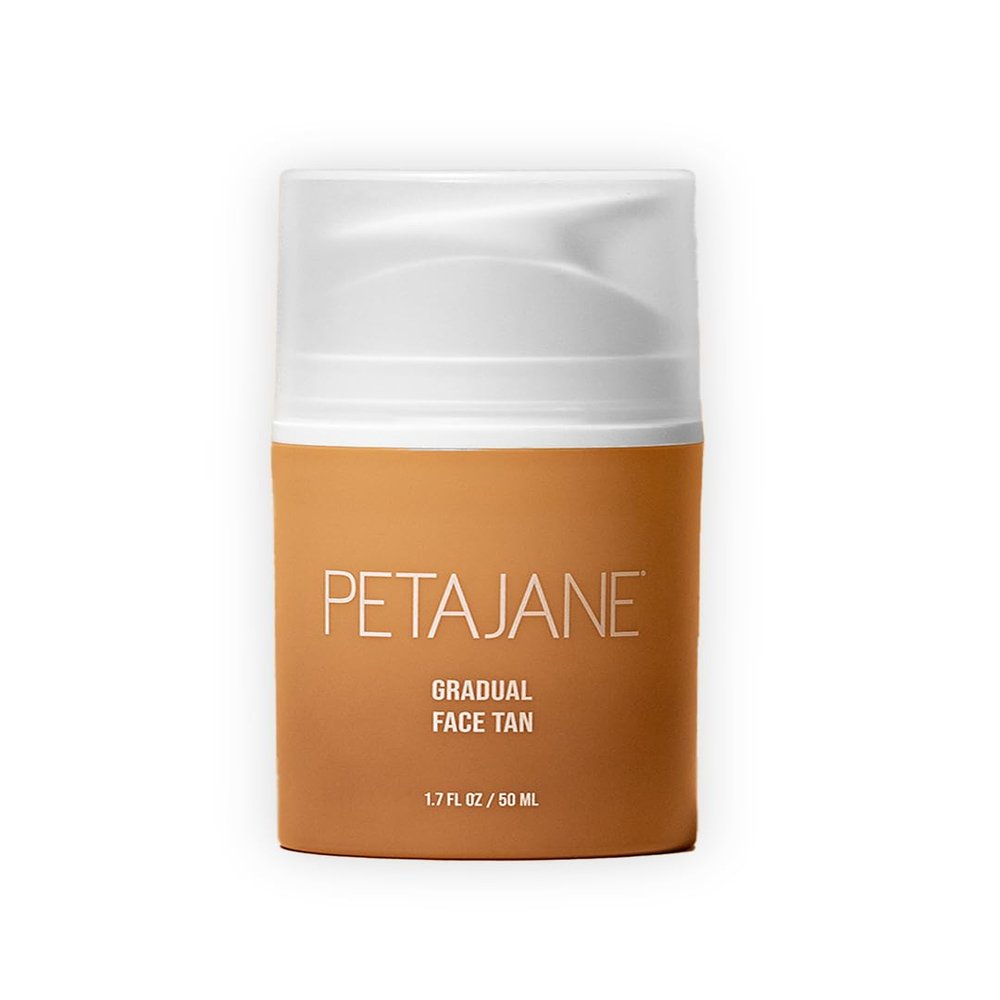 Peta Jane Gradual Tanning Face Lotion | Gentle, Buildable, Streak-Free Glow | Vegan, Non-Toxic, Cruelty-Free, Hydrating, Natural Finish, No Fake Tan Smell, 1.7 Fl Oz