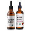 Kate Blanc Cosmetics Organic Castor Oil (2oz) & Rosehip Seed Oil (1oz) Bundle view 1