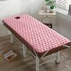 LDLCYCN Massage Table Mattress Topper Pad with Face Hole Soy Cotton Spa Massage Bed Cover Massage Accessories Protective Pad with Square Round Trapezoidal Head Washable,Pink(1cm),185 * 70CM(T) view 1