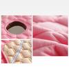 LDLCYCN Massage Table Mattress Topper Pad with Face Hole Soy Cotton Spa Massage Bed Cover Massage Accessories Protective Pad with Square Round Trapezoidal Head Washable,Pink(1cm),185 * 70CM(T) view 2
