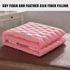 LDLCYCN Massage Table Mattress Topper Pad with Face Hole Soy Cotton Spa Massage Bed Cover Massage Accessories Protective Pad with Square Round Trapezoidal Head Washable,Pink(1cm),185 * 70CM(T) view 4