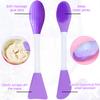 2 Pcs Silicone Facial Cleansing Brush,Face Masks Skincare Brush for Pore Cleansing(Purple) view 2