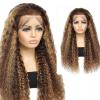 Habiliana Human Hair Wig 200% Density HD Jerry Curly Wave Wigs Human Hair Real Full Large Lace 4x4 Highlight P4/27 Curly Wave Wigs Pre Plucked for Black Women view 3