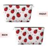 HSYOYO Ladybug Makeup Bag Waterproof Cosmetic Bag Organizer Small Make Up Zipper Pouch Portable Travel Toiletry Bag For Women Girls view 2