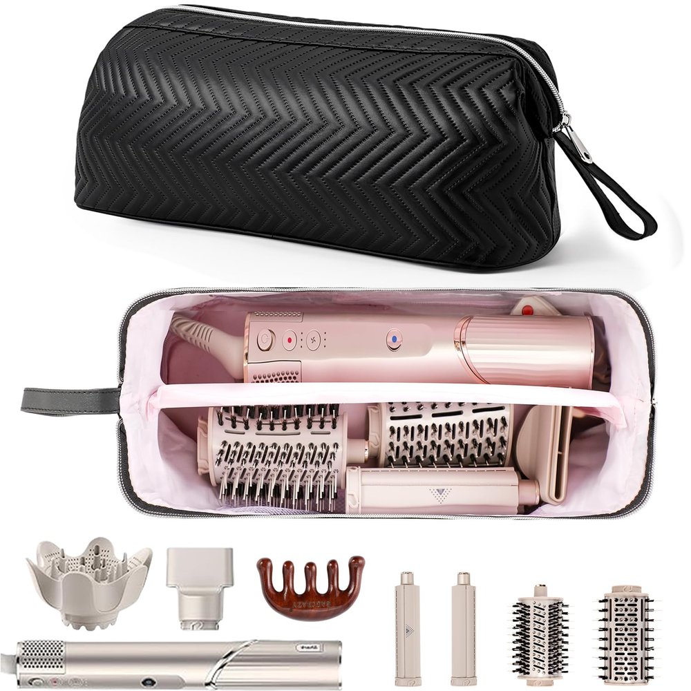 BAGCRAZY Hair Tools Travel Bag for Shark Flexstyle Dyson Airwrap, Portable Dyson Airwrap Case, Waterproof Travel Carrying Case for Shark Hair Air Wrap Revlon Dryer Curling Iron and Attachments