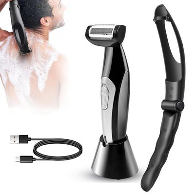Back Shavers for Men,Non-Slip Back Hair Removal and Body Shaver,Extra-Long Detachable Handle Body Hair Trimmer ith Safety Blade,Wet or Dry Shaving