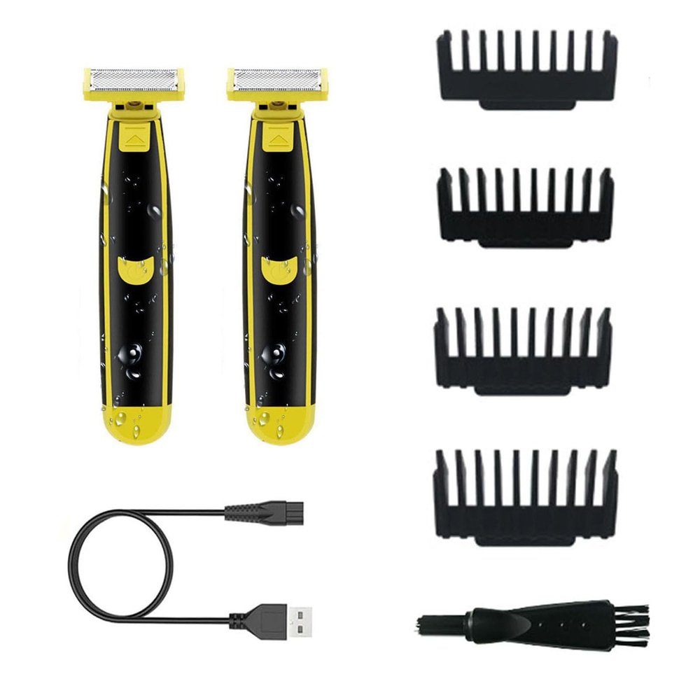 ASKJDT Multifunctional Electric Wet Dry ShaverUpgraded Razor for Men Face,Full Body Washed Rechargeable Grooming with Precision Combs Trimmer,Waterproof Men's Rotary Facial Shaver Cleaner (2PCS)