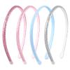 YUXIANLB Thin Glitter Headbands for Girls, 4 Pack Non Slip Head band Sparkle Headbands with Teeth, Toddler Headbands Colorful Hair Bands for Little Girls Hair Accessories view 1