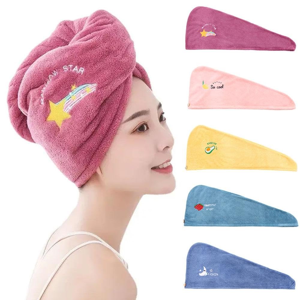 1 Pack Thicken Microfiber Hair Towel Wrap for Women,Ultra Absorbent, Reduce Heat Damage,Coral Velvet Anti Frizz Quick Drying Hair Turban for All Hair Style, Absorbent and Lightweight