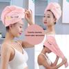 1 Pack Thicken Microfiber Hair Towel Wrap for Women,Ultra Absorbent, Reduce Heat Damage,Coral Velvet Anti Frizz Quick Drying Hair Turban for All Hair Style, Absorbent and Lightweight view 3