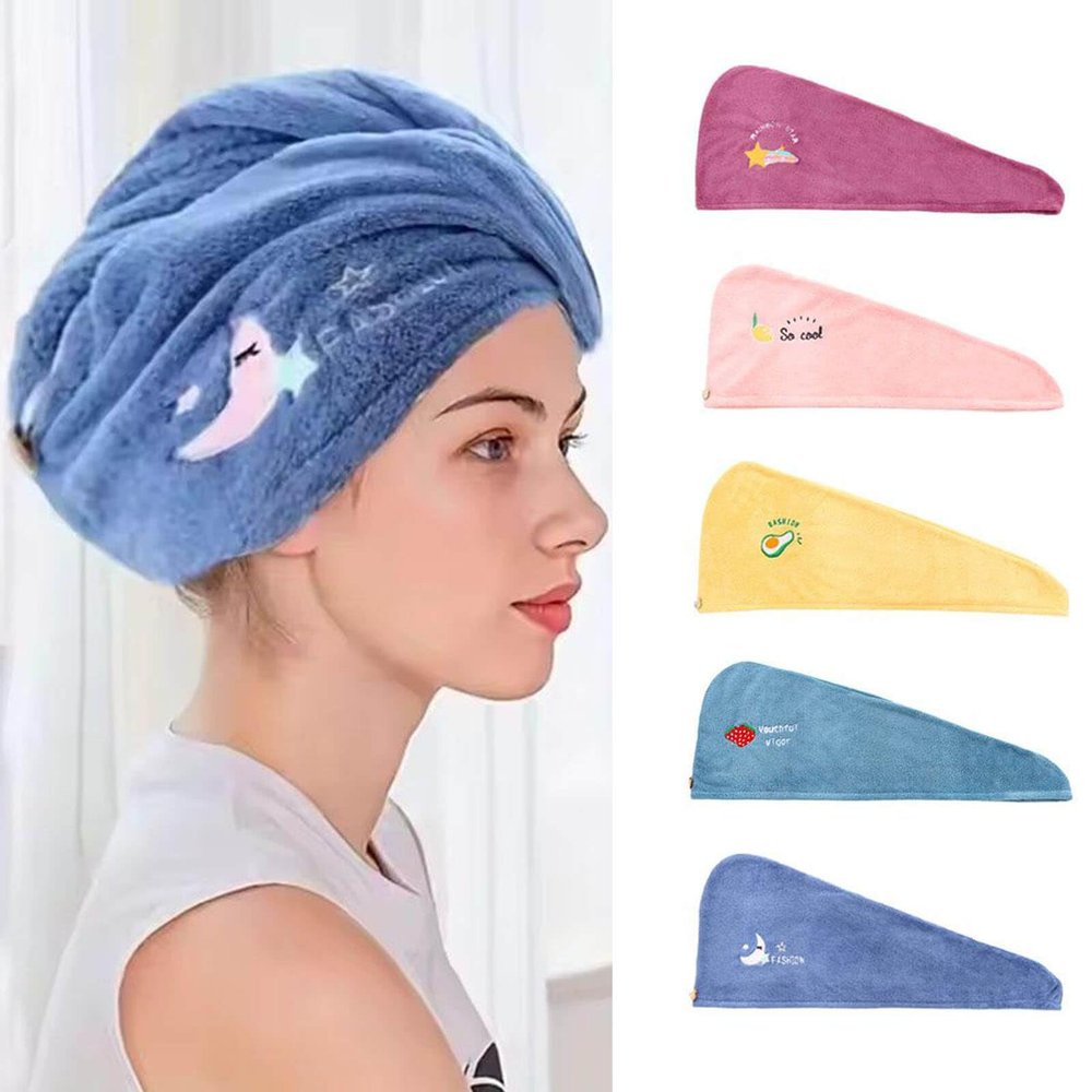 1 Pack Thicken Microfiber Hair Towel Wrap for Women,Ultra Absorbent, Reduce Heat Damage,Coral Velvet Anti Frizz Quick Drying Hair Turban for All Hair Style, Absorbent and Lightweight
