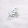 Aimimier Bridal Crystal and Pearl Hair Comb Blue Opal Back Comb Bohemian Wedding Headpiece Prom Party Festival Hair Accessories for Women view 3