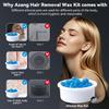 Azang Nose Wax Kit Men 100g Wax USB Fast Heat Unisex Suitable for Different Body Parts Smart Constant Temp 12 Nose Hair Sticks 3 Silicone Pots view 4