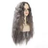 HURRISE Long Curly Wig, Adjustable Silver Gray, Heat Synthetic Hair for Women, for Cosplay, Parties, Christmas view 2