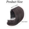 2Pcs Brown Black Hair Comb Bump It Up Volume Hair Base Insert Tool Hair Bun Invisible False Hair Clip Fluffy Styling Increased Hair Pad for Women view 2