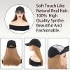 WUODHTW Women's Wig Sun Hat wig Extensions Wig Adjustable Hip Hop Baseball Cap wig Straight Hair african wigs human hair view 3
