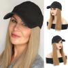 WUODHTW Women's Wig Sun Hat wig Extensions Wig Adjustable Hip Hop Baseball Cap wig Straight Hair african wigs human hair view 4