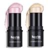 2 Colors Highlighter Stick, Face Highlighter Palette, High Glossy Face Illuminator Palette, Narutal Glow Finish,Face Shaping & Contouring Stick, Lasting Sparkling Highlighter Makeup view 1