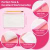 12Pcs Canvas Makeup Bags Bulk, 7.87 x 5.7 Inch Cotton Sublimation Blank DIY Heat Transfer Cosmetic Bag w/Colorful Zipper for Bridesmaid Makeup Bag Travel Toiletry Pouch Storage, Christmas Craft view 2