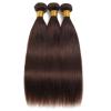 Straight Human Hair Bundles, Chocolate Dark Brown #2 Virgin Hair Weave 3 Bundles Human Hair For Women 100g/Pcs(# 2 ST,20 22 24) view 1