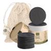 Greenzla Reusable Makeup Remover Pads - 20 Pack Organic Dark Charcoal Bamboo Cotton Pads with Mesh Laundry Bag, Cotton Travel Pouch, & Cotton Rounds Holder, Sustainable Face Wipes for All Skin Types view 1