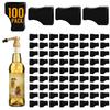 100 Pack Coffee Syrup Pump Tip Covers Black Rubber Pourer Cap Syrup Cap for Syrup Pump Keep Syrup Sugar Condiments Olive Clean Preserved, Fit Pour Dispenser, Oil Liquor Bottle, Long Lotion Pumps view 1