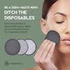 Greenzla Reusable Makeup Remover Pads Premium Set, 12 Pack Microfiber Cotton Pads, Charcoal Cotton Rounds, Bamboo Terry Face Wipes for All Skin Types with Mesh Laundry Bag and Bamboo Storage view 4