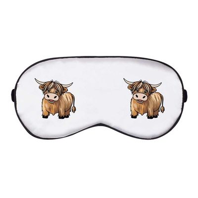 Azeeda 'Happy Highland Cow' Sleep/Travel Eye Mask (EY00024804)