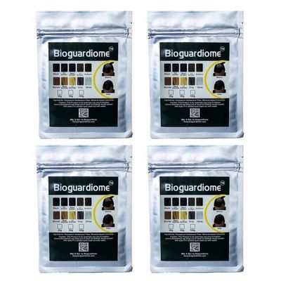 B.ioguardiome/Hair Building Fiber Refill Bag (Black), Powder Based fibers | Natural Hair Thickening Fibre for Thin Hair Men & Women | Cover bald spot - 25gm (Pack of 4) (Black, Size: 100 gm)