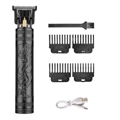 Razors T9 Hair Cutting Machine Professional Hair Clipper for Men Electric Hair Trimmer New Electric Men's Barber Head Carving(Black Dragon A)