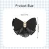 1Pcs Women Hair Snood Net Bun Cover Hairnet Satin Bow Bowknot Snood Barrette Mesh Hairnets Clip Hair Accessories view 2