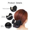 1Pcs Women Hair Snood Net Bun Cover Hairnet Satin Bow Bowknot Snood Barrette Mesh Hairnets Clip Hair Accessories view 3