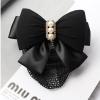 1Pcs Women Hair Snood Net Bun Cover Hairnet Satin Bow Bowknot Snood Barrette Mesh Hairnets Clip Hair Accessories view 4