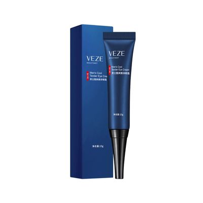 Krixis VEZE 15G Eye Gel for Men Cool Tender Sodium Hyaluronate Eye Cream Fine Lines Improve Dark Circles Remove Puffiness for Men