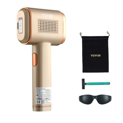 VEVOR Intense Pulsed Light (IPL) System Hair Removal, IPL Hair Removal for women and men, Permanent Sapphire Cooling Hair Removal Device for Nearly Painless Home Use, Auto/Manual Modes