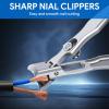 Lux German Nail Clippers Grip for Men, The UltraSharp Fingernail Clippers with Catcher, No Splash Toenail Clippers for Thick Nails for Seniors, Portable Nail Clipper with Catcher File and Safety Lock view 2