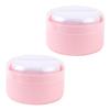 ASUNFO 2 Pcs Large Body Powder Puff and Container with Sifter Baby After-Bath Empty Powder Puffs Case Talcum Powder Box for Women Beach Travel Home Pink view 1