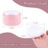 ASUNFO 2 Pcs Large Body Powder Puff and Container with Sifter Baby After-Bath Empty Powder Puffs Case Talcum Powder Box for Women Beach Travel Home Pink view 2