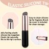 3 Pcs Silicone Lip Brush Round Head Lip Brushes Applicator with Cover, Reusable Silicone Makeup Brush Beauty Tool for Lip Gloss, Lip Balm, Concealer Eyeshadow Manicure view 3