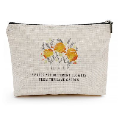 Love You Sister, Sister Gift, Sisters Are Different Flowers From The Same Garden, Send Love, Makeup Case, Toiletry Bag, Gift for Friend, Makeup Bag for Best Friends