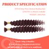100g 18 Inch Human Braiding Hair Deep Wave Bulk Human Hair for Braiding 2 Bundles/Pack No Weft Human Braiding Hair for Boho Braids Brazilian Virgin Human Hair Extensions 99J Burgundy Braiding Hair view 4