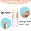 3 Pcs Silicone Lip Brush Reusable Lip Makeup Applicator Round Head Lip Brushes Applicator with Cover, Multifunctional Makeup Brush Beauty Tool for Lipstick Lip Gloss Balm Mask Concealer Eyeshadow view 3