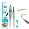 Yulinlon Q703 Waterproof Precision Eyebrow Stylus Pen for Natural, Lasting Brows, 4-Tip (2#Dark Brown) view 1